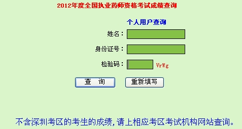 廣東省執(zhí)業(yè)藥師成績(jī)查詢