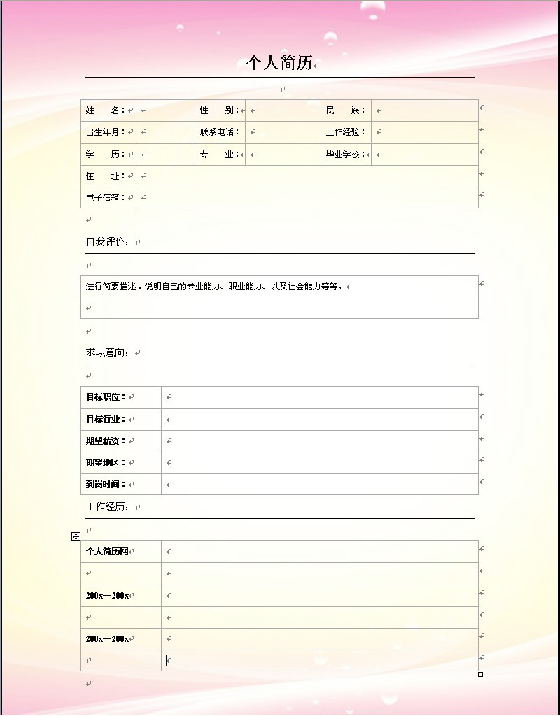 醫(yī)學(xué)生求職簡(jiǎn)歷封面之粉紅直觀版