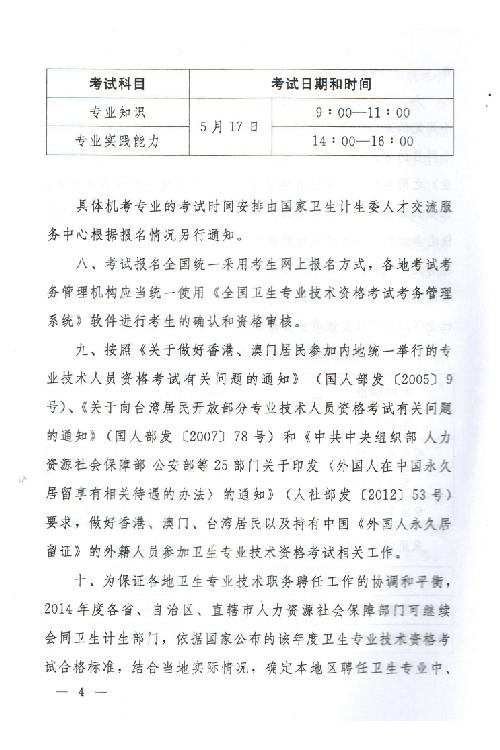 關于2015年度衛(wèi)生專業(yè)技術資格考試有關問題的通知