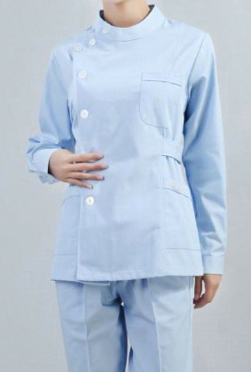 護士服冬裝長袖圓領： 