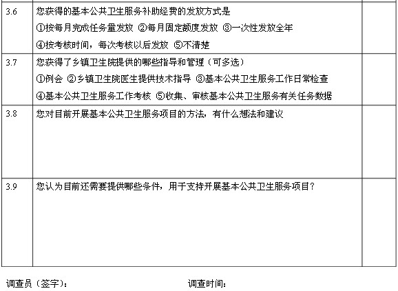 國家基本公共衛(wèi)生服務(wù)項(xiàng)目基層醫(yī)務(wù)人員調(diào)查問卷