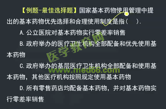 2016年執(zhí)業(yè)藥師考試《藥事管理與法規(guī)》醫(yī)學教育網(wǎng)課程與試題對比