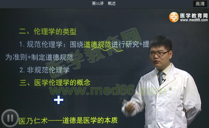 醫(yī)學倫理學考點：醫(yī)學倫理學概念記憶口訣（葉冬老師）