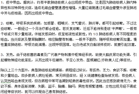 肺結(jié)核患者可以通過哪些方法進行自我診斷