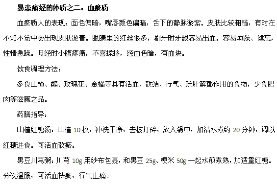 容易患痛經(jīng)的體質(zhì)有哪些？