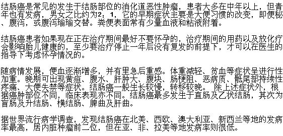 女人患結(jié)腸癌是否影響懷孕呢？