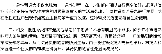 您知道腎炎的危害嗎？