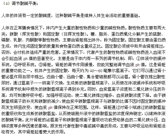 人體腎臟主要有哪些功能？