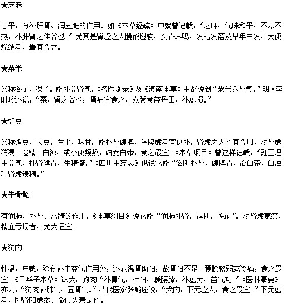 哪些食物有助于補腎養(yǎng)腎？