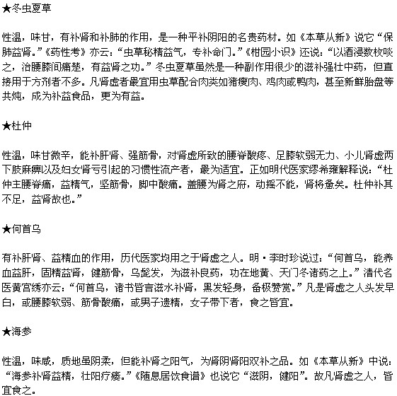 哪些食物有助于補腎養(yǎng)腎？