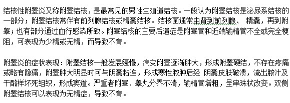 什么是結核性附睪炎？有何表現？