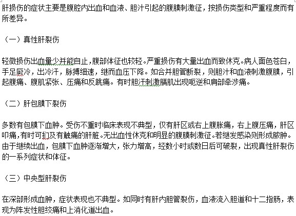 肝損傷的三種主要癥狀是什么？