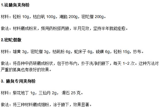 這些有效治療腋臭的藥方你還不知道嗎？