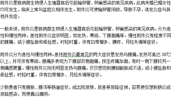 早期的附件炎有什么特殊的癥狀？如何識別？
