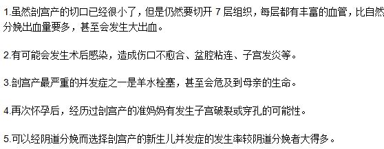 剖腹產(chǎn)手術的五大危險因素介紹