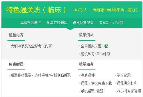 2017年臨床執(zhí)業(yè)醫(yī)師分階段考試網(wǎng)絡輔導課程