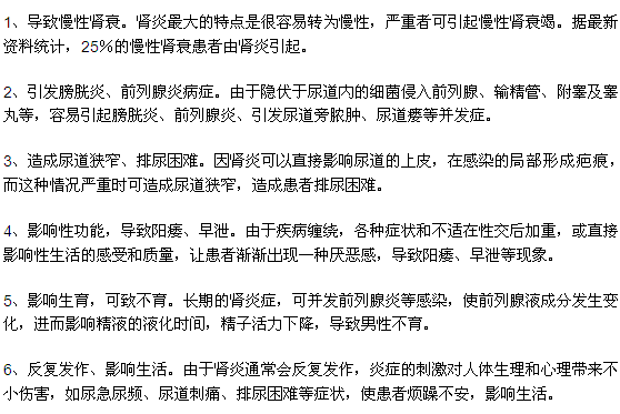 腎炎將對你的身體產生哪些危害？