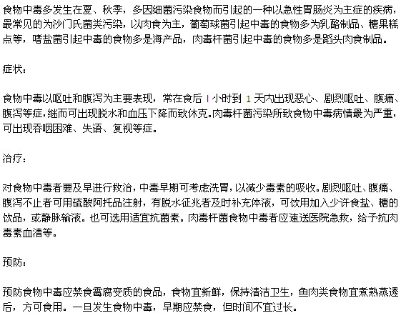 食物中毒的這些知識(shí)你真的知道嗎？