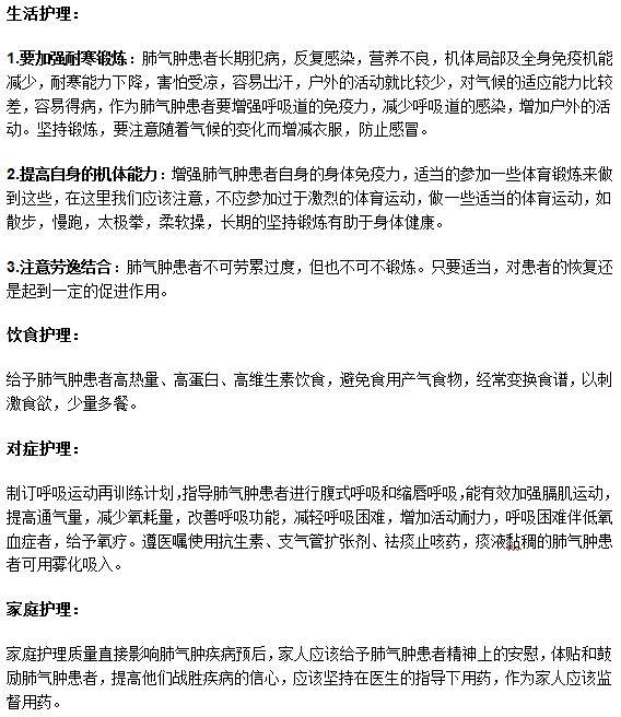 針對肺氣腫患者的全方位護理指導(dǎo)