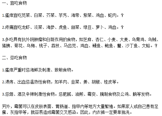 日常生活中陰道炎患者的飲食宜忌分別是什么？
