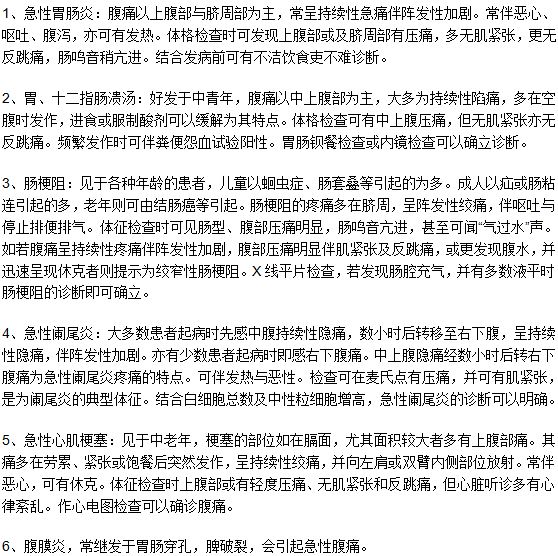 腹痛有哪些常見的并發(fā)癥？