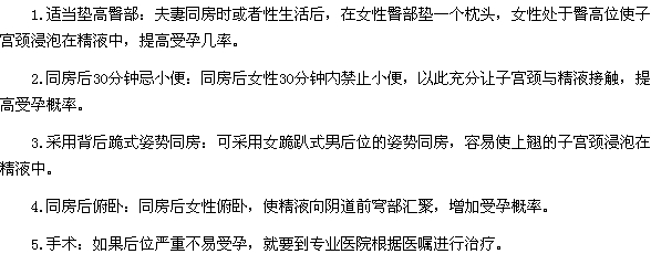 如何提高子宮后位女性的懷孕率？