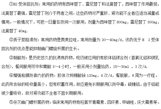 十二指腸潰瘍可以用哪些藥物治療？