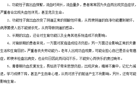 功能性子宮出血會(huì)導(dǎo)致貧血嗎？
