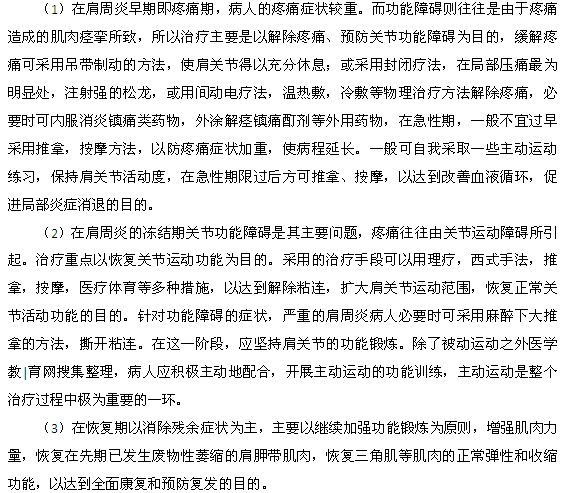 肩周炎的治療措施都有哪些？