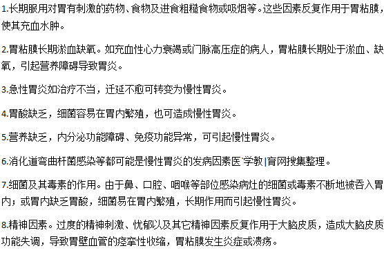 慢性胃炎是怎么形成的？