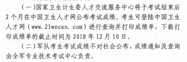 2018年廣西衛(wèi)生資格考試成績(jī)查詢和成績(jī)單打印時(shí)間