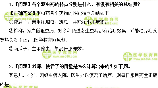 醫(yī)學(xué)教育網(wǎng)初級(jí)中藥士：《答疑周刊》2018年第45期