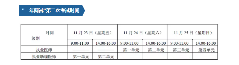 云南省2018中醫(yī)執(zhí)業(yè)醫(yī)師一年兩試考試時(shí)間