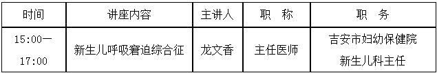 吉安市婦幼保健院市級繼續(xù)教育通知