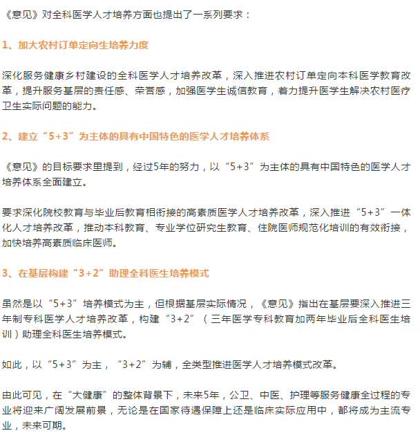 【醫(yī)學專業(yè)推薦】三大部門聯(lián)合發(fā)文，這7大醫(yī)學專業(yè)要火了！