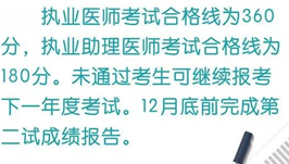 官方2018年臨床助理醫(yī)師二試考試分?jǐn)?shù)線已經(jīng)正式公布！