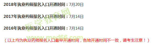 執(zhí)業(yè)藥師考試報(bào)名入口何時(shí)開(kāi)通？