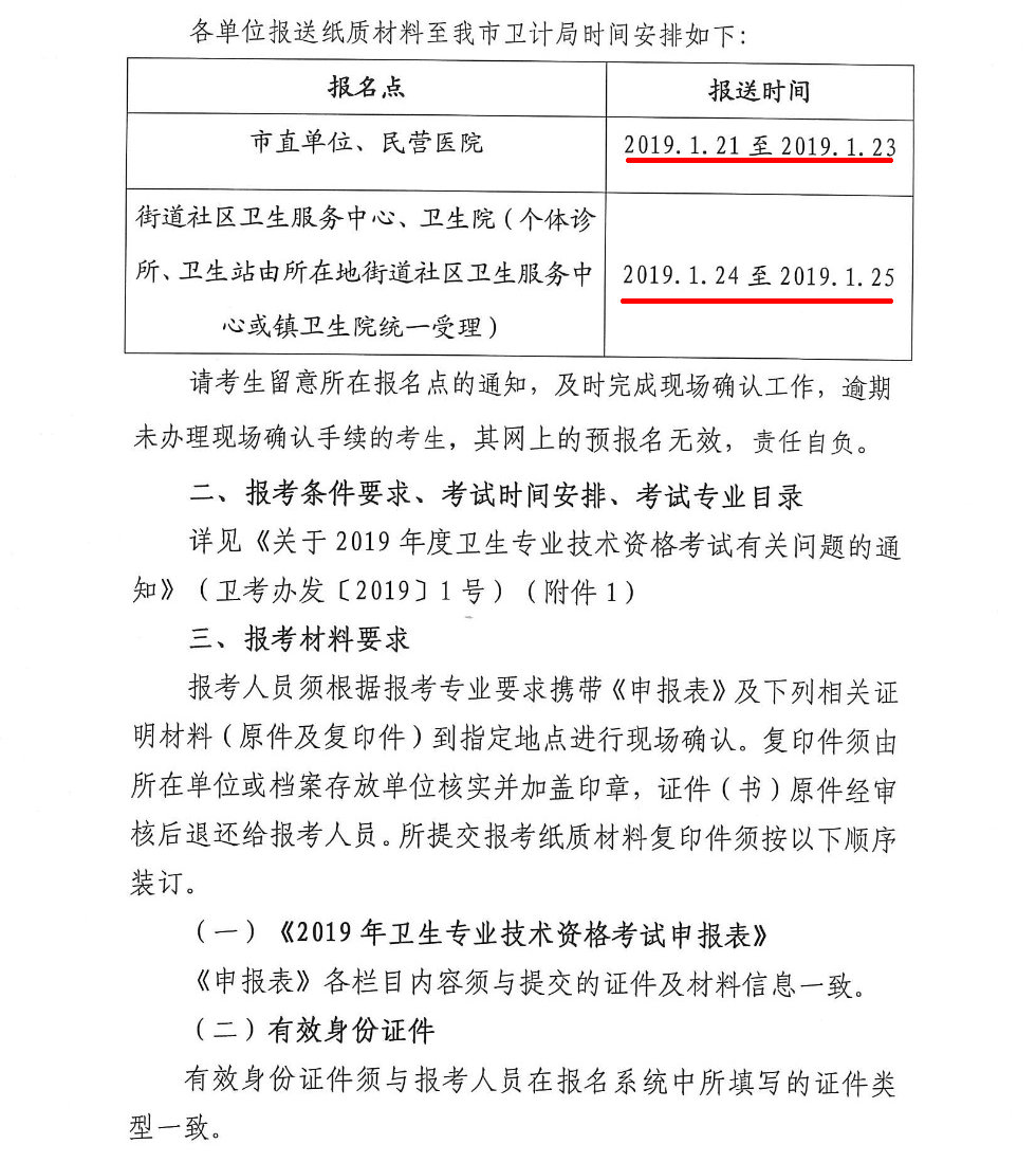 2019年衛(wèi)生資格考試廣東興寧考點現(xiàn)場確認時間