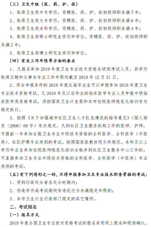 上?？键c2019年衛(wèi)生資格考試報名