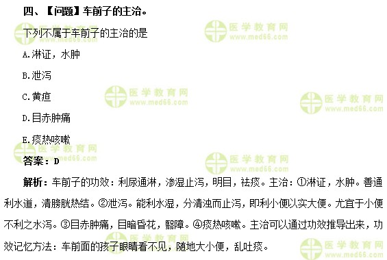 醫(yī)學教育網主管中藥師：《答疑周刊》2019年第43期
