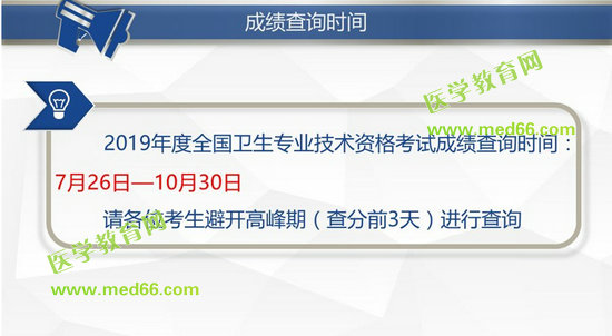 2019衛(wèi)生資格考試成績(jī)查詢(xún)時(shí)間