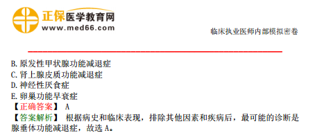 2019年臨床執(zhí)業(yè)醫(yī)師模考測評試卷