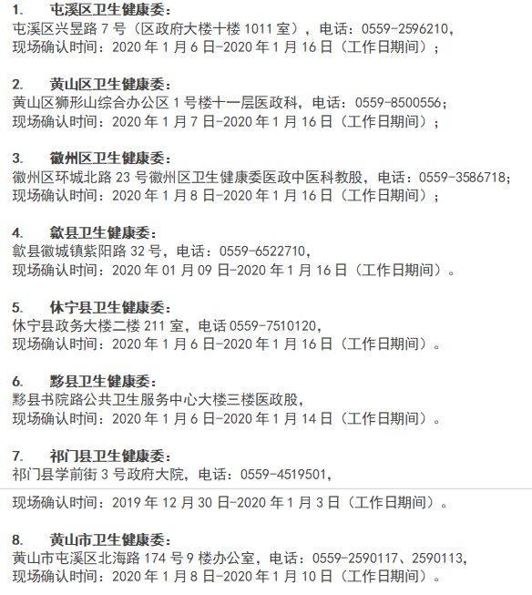 黃山現(xiàn)場(chǎng)確認(rèn)時(shí)間