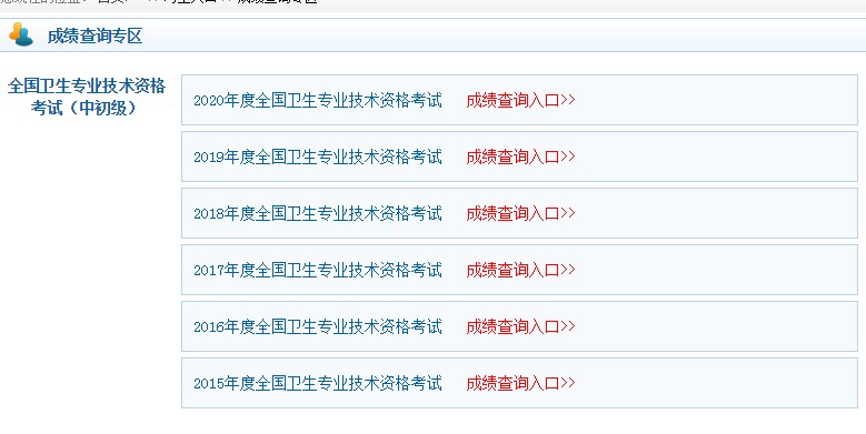 中國衛(wèi)生人才網(wǎng)內(nèi)科主治醫(yī)師考試成績(jī)查詢方式