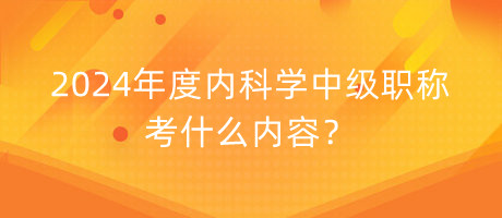 2024年度內(nèi)科學(xué)中級職稱考什么內(nèi)容？