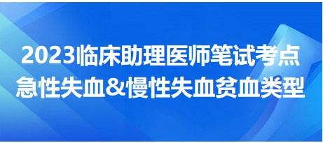 急性失血、慢性失血貧血類型